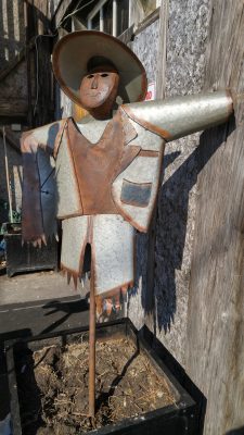 Large Metal Scarecrow